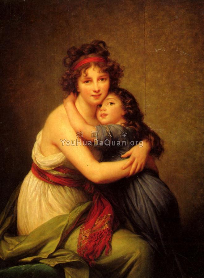 Madame Vigee-Le Brun and her daughter - 路易斯伊·丽莎白·维热·勒·布伦